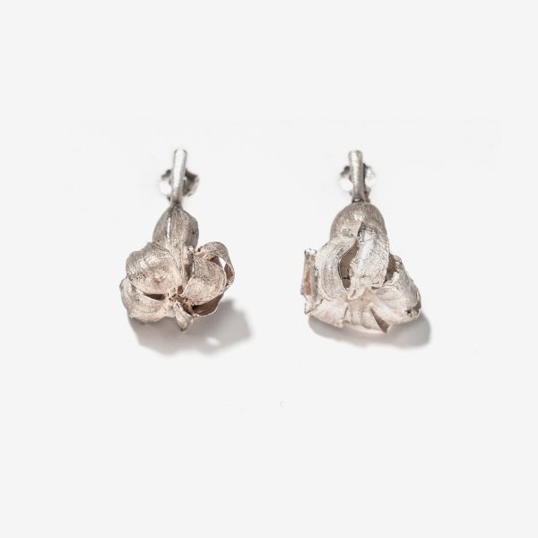 Earrings, apple blossom