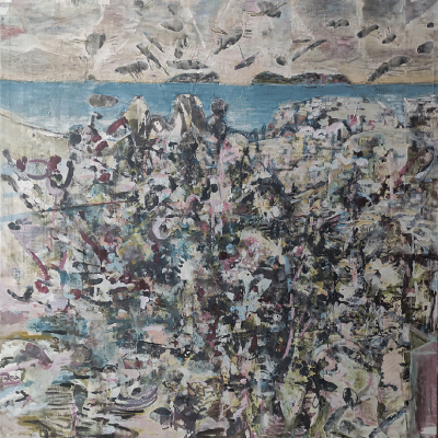 Obala s horizontom in oblaki