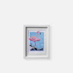 Urban Flamingo, Giclee art print na papir, 15 x 21 cm