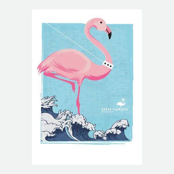 Urban Flamingo, Giclee art print na papir, 21 x 30 cm